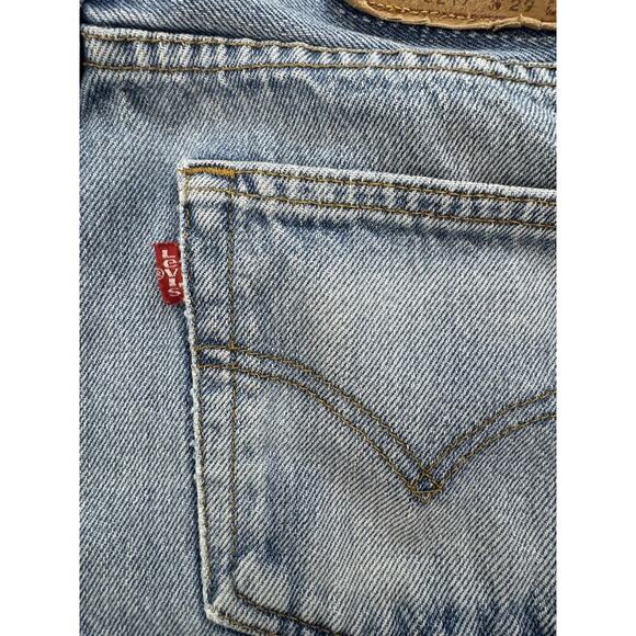 Grunge Vintage Levi's 501 Cut-Off Shorts Distress Embellished Size 29 Button Fly - Picture 4 of 14